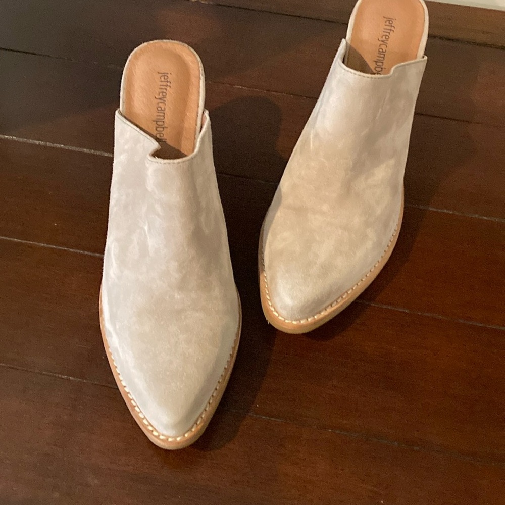Jeffrey Campbell Taupe Favela Mule size 8.5 worn once